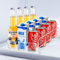 LEIKOSUP 3 Reihen 31cm Automatisch Kühlschrank Organizer Dosen, Kühlschrank Organizer Getränke, Einstellbare Breite, Dosen Organizer für Getränke Bier Soda, Stauraum: 12 Dosen, weiß