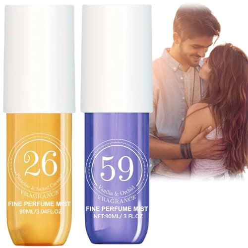 2PCS Brazilian Parfum Crush Fragrance Spray,Fruity Body Spray,Hair and Body Fragrance Mist,Body Splash for Women,Body Fragrance Perfume,Hair Mist Perfume,Long Lasting Perfumes for Women,#26#59