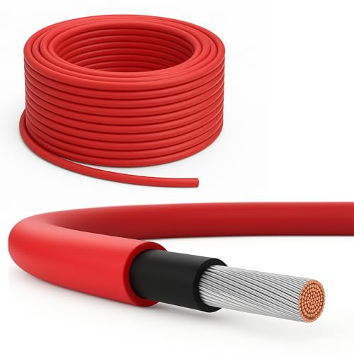 Premium X Câble Solaire 30m 6mm² Câble Photovoltaïque H1Z2Z2-K 1500 V - Résistant aux UV - PV Câble de Installation Connexion Solaire pour Panneaux Solaires - Onduleurs & Régulateurs de Charge