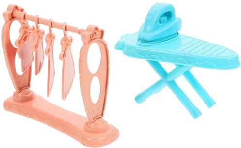 MUSISALY Mini Fer à Repasser et Table à Repasser Miniature Décoratives pour Maison de Poupée Accessoire Compact pour Jeu de Simulation et Décoration