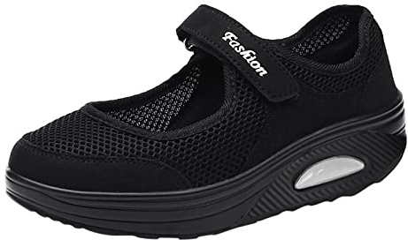 Generisch Zapatos para personas mayores con cierre de , zapatos de vendaje para mujer, zapatos de salud para diabéticos, pies anchos, zapatillas ortopédicas, zapatos de alivio de antepies, diabéticos