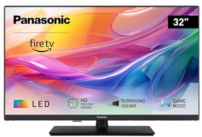 Panasonic TV-32S50AEZC, Serie S50 32 pollici Smart TV LED HD, Fire TV, HD Colour Engine, HDR, Alexa Voice Control, Game Mode, Media Player, Per un'Esperienza Visiva Ottimale