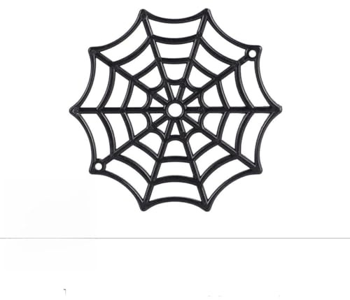 Housoutil 50 Piezas Decoraciones de Telaraña Negra para Halloween Arañas de Plástico Resistentes y Decorativas, Accesorios Ideales para Interiores y Exteriores