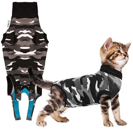 Suitical Recovery Suit Katze, S, Schwarz Camouflage