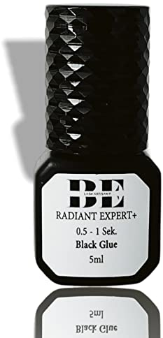 BE Lash Artisan® Wimpernkleber RADIANT EXPERT+ (5ml) für die Wimpernverlängerung | 0.5-1 Sek. Trocknungszeit | Farbe Schwarz | dampfarmer & schneller Kleber