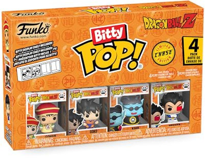 Funko Bitty POP! Dragon Ball Z and A Surprise Mystery Mini Figure - 0.9 Inch (2.2 Cm) Collectable - Stackable Display Shelf Included - Gift Idea - Party Bags Stocking - Cake Topper - Anime Fans