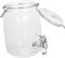 HAKIDZEL 1pc Juice Can Double Drink Dispenser Beer Kitchen Pump Water Dispenser with Tap Jar with Tap 1 Litre Liter Clear Core Drink Dispenser Carafe Mojito Dispenser Canister Fridge Glass