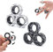 ASIOWELY Anneaux Magnétiques TDAH Jouets Fidget Toys Adultes,6 PCS Cool Fidget Aimant Ring pour Anti Stress Spinner Anneau de Doigt pour Enfants Adolescents Cadeaux pour 3-6-8 + Année Vieux Garçons