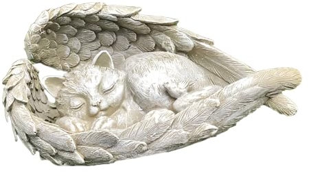TenaLucy Statue Commémorative pour Animaux de Compagnie Statue D'Ange pour Animal de Compagnie Statue Chat Statue Commémorative D’Ange Chien Statue Pierre Commémorative pour Animaux de Compagnie,Chien