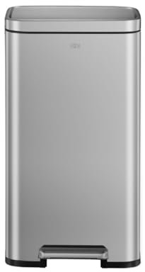 EKO Madison Poubelle à pédale en acier inoxydable mat avec finition résistante aux traces de doigts, doublure intérieure amovible pour la cuisine et la maison 30 l