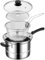 Duroecsain Noodle Cooker Olla Frittyer, olla de metal para sopas de cocina, olla con colador, herramienta de cocina para patatas, mariscos, cebollas