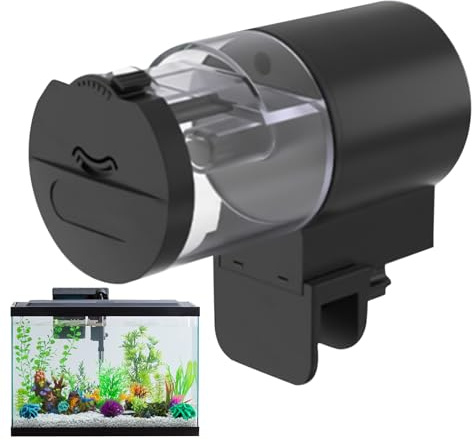 Automatisk fiskmatare | 100 ml automat för akvarium, automatisk automat, tidsinställd programmerbar maskin med pellets portionskontroll för semester resor hotell lägenhet villa