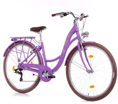 City Bike Bella 2 – 28 inch Ladies Dutch Bike with Shimano 7-Speed (lila)