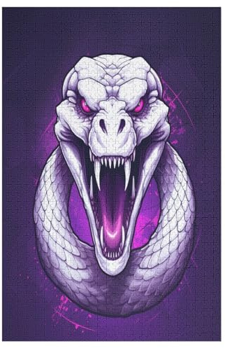 Puzzles 1000 Pièces Adultes, Puzzle De Jeu, Serpent Planche De Bois, Excellent Cadeau pour Enfants （78×53cm）