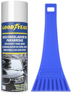 Goodyear Pack Inverno: Sbrinatore per Parabrezza 400 ml e Raschietto Piccolo Eco, Soluzione Completa per Rimuovere Ghiaccio e Brina dal Parabrezza