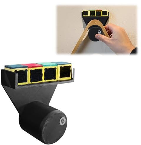 SUNUCO Generisch Billard Kreide und Billard Rack Dreieck Wandhalter Billard Zubehör, 2 in 1 Snooker Kreidehalter& Billard Triangle Wandhalter, Geschenk für Billard-Enthusiasten