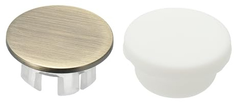 QUARKZMAN 2 Pezzi Anello Di Troppopieno Per Copertura Universale Per Scarico Troppopieno Lavello, Insert In Hole Cappuccio Monostrato Cappucci Tondi Per Bagno Cucina Lavabo Lavello,