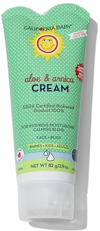 California Baby Aloe Vera & Arnica Cream | Soothing After Sun Lotion | 100% Plant-Based Sunburn Relief | Moisturizes Irritated Skin | 82 g / 2.9 oz.