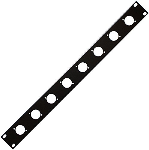 Loops 8 Port XLR Patch Panel - 1U 19 Rack Mount D-Type Connectors - Audio
