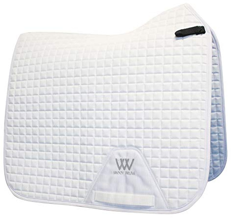 Woof Wear Pro Dressage Saddle Pad - White - Anatomic shaping with high wither design - Soft and durable Polycotton