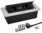 Tischplatte Versteckt Steckdose, tischsteckdose mit 2 Steckdosen und 2 USB Anschlüssen Typec 3.1A Connection Box Silver