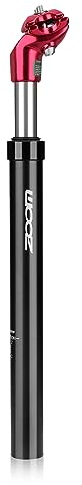 splumzer Dropper Post, Bike Seat Posts Bike Suspension Seatpost 27.2mm 31.6mm Alumium Adjustable Seatpost for MTB Road Bike Mountain Bike Fixed (Red, 31.6mm)