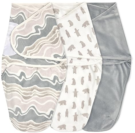 aden + anais™ Essentials Easy Swaddle™ Wrap 1.5 Tog 3 Pack Little Woods Velboa (0-3 Months)