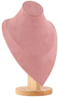 LCCEERD Espositore per Collana, Velluto Porta Collane per Pendenti Catene, Espositore Gioielli per Casa, Camera da Letto, Guardaroba, Negozio (Rosa-L)