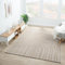 VIMODA Teppich Wohnzimmer Kurzflor Schlafzimmer Wellen Hochtief-Muster/Boho Sakndi, Farbe:Taupe, Maße:80x150 cm