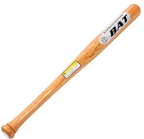 Bat de Madera, Bate de béisbol 21 Pulgadas 360 ° Equipo de béisbol de reemplazo de Madera Liso y Resistente para Entrenamiento, Competencia, autoprote