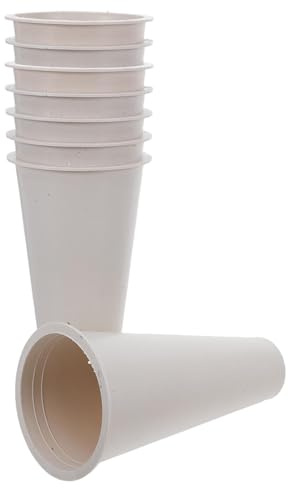SEWACC Jarrón para Arreglo Floral Funerario de Plástico Base Antideslizante de 17 CM, Paquete de 8 Unidades, Adecuado para Nichos y Tumbas en Cementerios