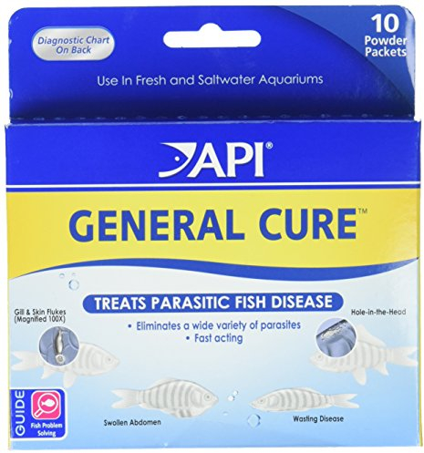 API GENERAL CURE Freshwater and Saltwater Fish Powder Medication 10-Count Box