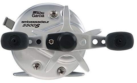 Abu Garcia Ambassadeur S Conventional Reel, Size 6500 (1292736), 1 Stainless Steel Ball Bearings + 1 Roller Bearing, Synthetic Star Drag, Max of 11lb | 4.9kg