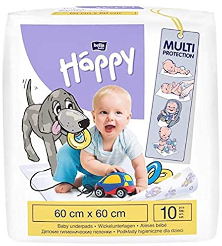 Bella Baby Happy Wickelunterlagen 60x60 cm, 10 Stck., mehrfarbig
