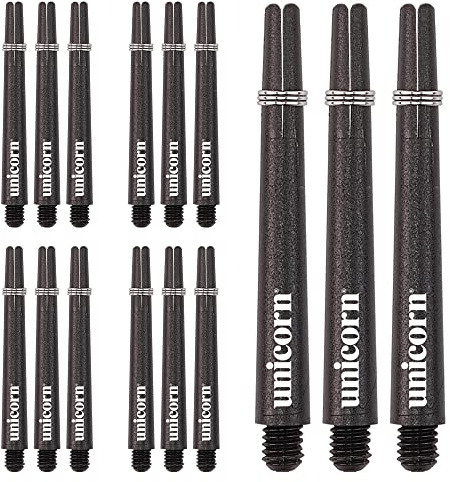 Unicorn Dart Shafts | Gripper 3 Value Pack | Durable Nylon | Black | 15 Stems | Short 34.4 mm