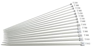 M & C Aiguilles à Tricoter en Aluminium 40 cm - Taille 8mm