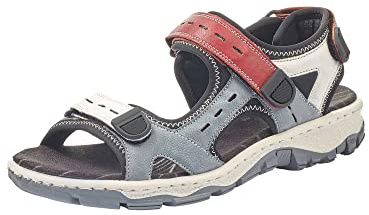 Rieker 68872, Women’s Closed Toe Sandals, Multicolour (Adria/Bianco/rosso/schwarz), UK (36 EU)