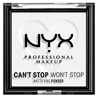 NYX Professional Makeup Can't Stop Won't Stop Mattifying Powder, Matte Finish, Farbton: Brightening Translucent