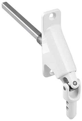 Rolladen Gelenklager 90° Gelenk - Rolladengelenk Gelenklagerplatte 23x85mm, pulverbeschichtet Weiß, Einsatz 12mm Zapfen | Innen 6 Kant