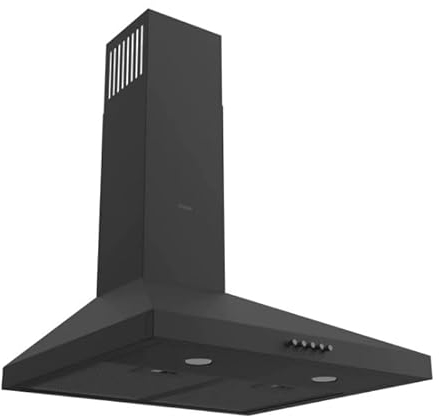 Ferre PH500-PBL 50cm Pyramid Chimney Cooker Hood, Kitchen Extractor Fan, Black