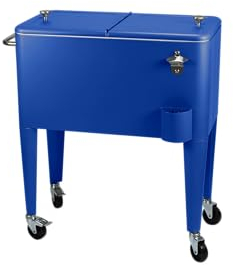 Kailua Cooler - Nevera Americana, Carro refrigerador, Enfriador de Bebidas (Azul)