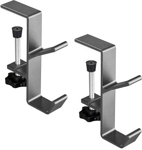 2 pcs Verstellbarer Taschenhalter für Tisch,Multifunktionaler Verstellbarer Taschenhaken,Schreibtisch-Taschenhalter,Tisch Handtaschenhalter Haken für Bürotische,Studiertische,Computertische Verwendet