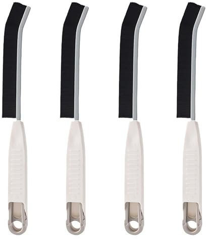 Cepillo de Limpieza de Grietas (4 Piezas), con Pinzas Desmontables, Cepillo de Limpieza de hendiduras, para el hogar, Herramientas de Limpieza de baño para Uso doméstico, Cocina, Negro