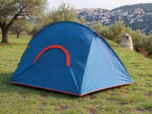 Campingzelt 2 Mann Personen, Kuppelzelt wasserdicht & Winddicht, Ultraleicht kleines Packmaß, Zelt 3-4 Jahreszeiten für Motorrad Fahrrad Trekking Hiking Boot Touren