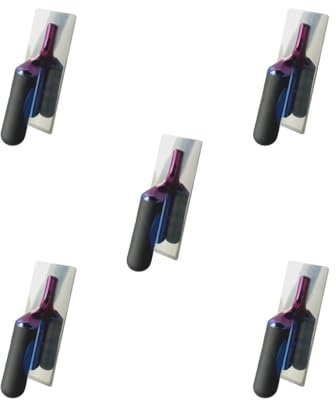 Paleta para yesos, con asa, llana de acabado, llana, multicolor, juego de 5 (20 x 8 x 7 cm)