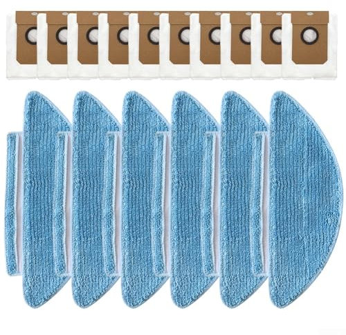 Recolección de polvo fácil y fiable Kits de reemplazo de bolsas y trapos aptos para aspiradoras Lubluelu (B)