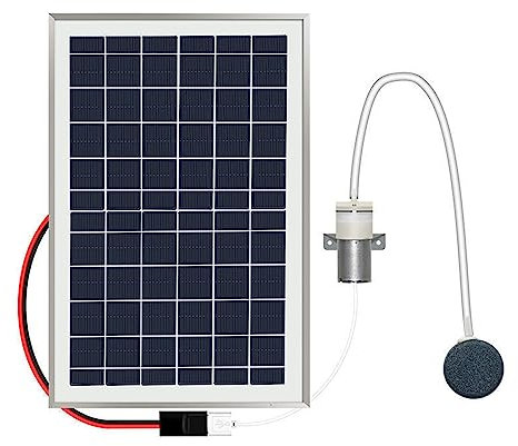 Solar Pond Fountain, Fisktank Akvarium Luftpump Panel av härdat glas Solar Syre Dispenser Syrepump Luftning Luftvolym Fiskdamm Pump Fisk,för trädgård, fågelbad, damm och fisk(5v10w Air PumpDouble)