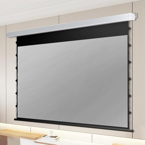 GJBMXSM Schermo per Proiettore Motorizzato 72, Schermo di Proiezione Elettrico 16:9/4:3 per Film HD per Presentazioni Home Theater, con Telecomando, Montaggio a Parete/Soffitto 72inch(4:3)