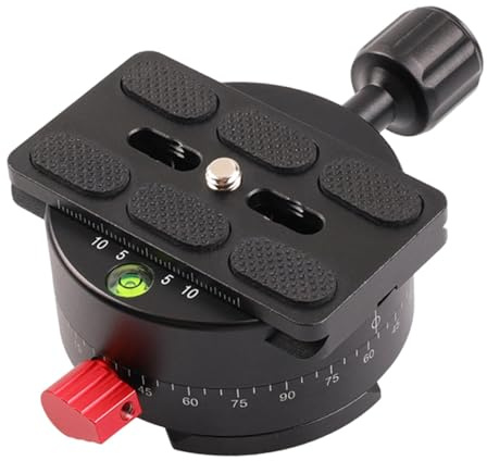KiBcsLic 360° Rotating Panoramic Quick Release Plate Clamp Attach Plate Easy Installation High Performance Compact Camera Accessories