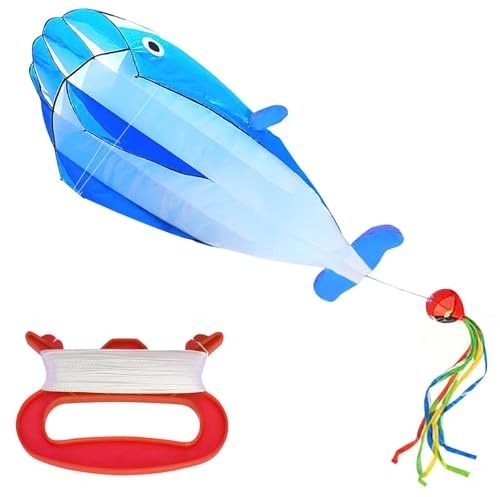 Darryy 5.5m Aquilone Polpo Bambini Grande Arcobaleno, Aquilone Professionale Adulti con Coda Lunga, Inclusa una Linea di 100 m